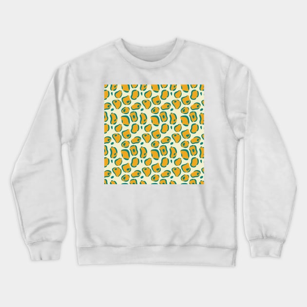 Yellow Animal Print Crewneck Sweatshirt by KathrinLegg